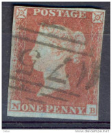 Ua420: Penny Red : Imperf. SG#8-12 : N__B  >>> 4 Margins... - Used Stamps