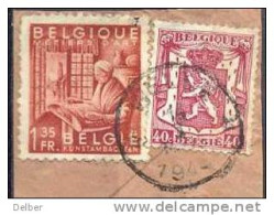 Xv844: N° 762 & N° 479 / Fragment: * WELLE * : Sterstempel - 1948 Export