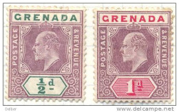 Qx206: GRENADA: Y.&T.N° 38 & 39 : Mint Hinged: * - Grenade (...-1974)