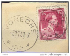 Qr787: N° 823: * VONECHE * : Sterstempel.  / Fragment - 1936-1957 Collar Abierto