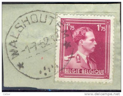 Qr796: N° 832:  * WALSHOUTEM * : Sterstempel  / Fragment - 1936-1957 Open Kraag