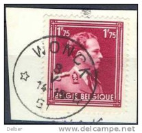 Qr814: N° 832:  * WONCK  * : Sterstempel  / Fragment : - 1936-1957 Col Ouvert