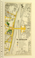 Petit Plan Dépliant 21,5x33, La Défense (Hauts-de-Seine, 92, Paris), Plan De Circulation, 1974, EPAD - Architecture