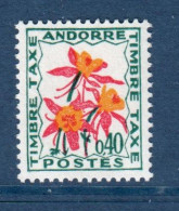 Andorre, Taxe Yv 51, Mi P52 **, Fleur, Colombine, - Frutas