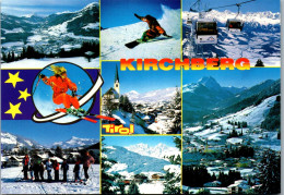 47021 - Tirol - Kirchberg , Ski , Fleckalmbahn Zum Hahnenkamm ,  Mehrbildkarte - Gelaufen  - Kirchberg