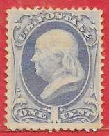 Etats-Unis D'Amérique N°39a 1c Outremer 1870-82 (grille En Relief/embossed Grid) (*) - Unused Stamps