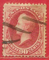 Etats-Unis D'Amérique N°49 90c Carmin 1870-82 O - Used Stamps