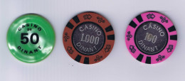 Dinant Casino Chip Fiche Set 3 Belgium Belgique België - Casino