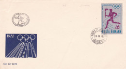 Roumanie Romania  Munich FDC - Lutte