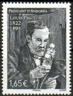 ANDORRA (France) 2022 PEOPLE Famous Scientists. 200th Birth Anniv. Of LOUIS PASTEUR - Fine Stamp MNH - Unused Stamps