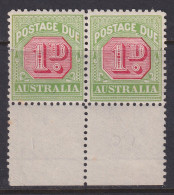 Australia, SG D78a, MNH Pair (single Toned Perf), Watermark Sideways - Segnatasse