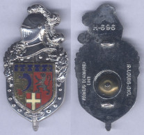 Insigne De La Compagnie De Circulation Routière De Gendarmerie Rhône Alpes ( Lion Argenté ) - Police & Gendarmerie