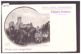 LANGENTHAL - VERBAND SCHWEIZ. SEKUNDÄRBAHNEN - FRÜHJAHRS KONFERENZ 1910 - TB - Langenthal