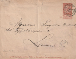 E;L. N° 5 - Belle Frappe Haelen-Lez-Diest 1896 ./ Petites Céchirures Ds L'enveloppe - Enveloppes-lettres