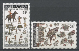 WALLIS FUTUNA 1995 N° 483/484 ** Neufs MNH Superbes Coquillages, Shells Poissons Fishes Motifs De Tapa - Ungebraucht