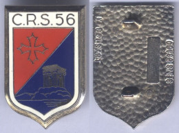 Insigne De La Compagnie Républicaine De Sécurité N° 56 - Politie En Rijkswacht