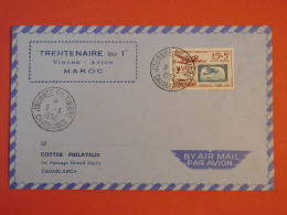 N32 MAROC   BELLE LETTRE JOURNEE TIMBRE   1952  CASABLANCA +N°84 +AFF. INTERESSANT+++ - Lettres & Documents