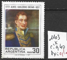 ARGENTINE 1103 * Côte 0.40 € - Neufs