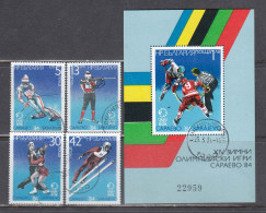 Bulgaria 1984 - Winter Olympic Games, Sarajevo, Mi-Nr. 3247/50+Bl. 140, Used - Winter 1984: Sarajevo