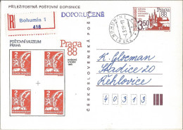 CDV 223 D Czechoslovakia Praga 1988 Stamps On Stamps - Esposizioni Filateliche