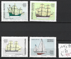 ARGENTINE 1185 à 88 * Côte 39 € - Unused Stamps