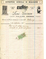 FACTURE.14.CALVADOS.FALAISE.ENTREPRISE GENERALE DE MENUISERIE.RENE GUESNON. - Artigianato