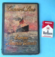 CUNARD LINE - EUROPE & AMERICA-CANADA ... Beautifull Original Vintage Writting Pad (or Official Document Case) RRRR - Otros & Sin Clasificación