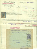 Österreich SALZBURG 1922 Deko Rechnung + Fiskalmarke + Versandumschlag Fa Heinrich Roesch Butterschmalz Und Eier - Autriche
