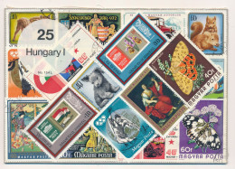 LOT DE 25 TIMBRES HONGRIE - Sammlungen