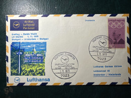 1970 LH 402 Stuttgart - New York Via Amsterdam - Erst- U. Sonderflugbriefe