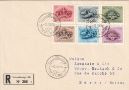 Luxembourg Lettre Recommandée Luxembourg - Ville Pour La Suisse 1955 - Covers & Documents