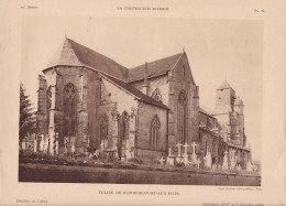 RAMBERCOURT -AUX -POTS,, L'EGLISE ,,,,, LA CONSTRUCTION MODERNE 1924     28 X23 Cm 22 - Art Religieux