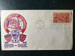 1948 FDC OREGON TERRITORY CENTENNIAL A - Schmuck-FDC