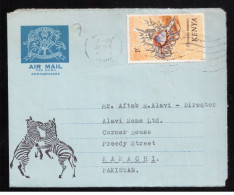 USED AIR MAIL AEROGRAMME KENYA TO PAKISTAN - Kenya (1963-...)