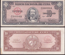 CUBA 10 PESOS  1960 P79B SPL - Cuba