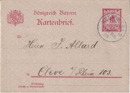 Nürnberg Nuremberg Bavière, En Allemagne 1898 - Enveloppes