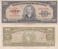 CUBA 20 PESOS  1958 P80B BB - Cuba