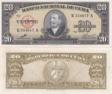 CUBA 20 PESOS  1960 P80C QFDS - Cuba