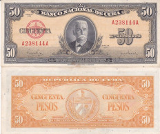 CUBA 50 PESOS  1950 P81A SPL - Cuba