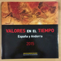 LIBRO OFICIAL DE CORREOS SELLOS AÑO 2015 ESPAÑA Y ANDORRA ESPAÑOLA ÁLBUM CON FILOESTUCHES SPAIN SPANIEN ESPAGNE - Años Completos