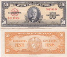 CUBA 50 PESOS  1958 P81B BB - Cuba