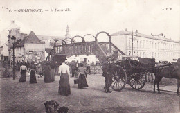 GRAMMONT 1909 LA PASSERELLE ATTELAGE - MOOIE ANIMATIE - GERAARDSBERGEN - Geraardsbergen