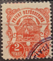 Timbre De La Poste Locale Allemande De Hambourg Illustré Bateau Voilier (1888) - Bateaux