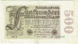 Germany. Allemagne. Fünfhundert (500) Millionen Mark. 1923. - 500 Mio. Mark