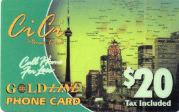 CANADA - PREPAID - GOLD LINE - CALL HOME FOR LESS - TORONTO SKYLINE - Kanada