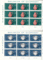 Guernsey 2  Postzegelvelletjes Europazegels Uitgave 1976 - Guernesey