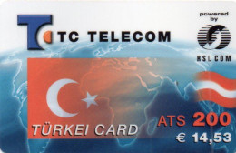 AUSTRIA - PREPAID - TTC TELECOM - RSLCOM - TURKEY CARD - Oesterreich
