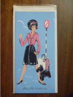 Inédite CPSM 1960 Avec Enveloppe - VIVE LA STE SAINTE CATHERINE Illustrateur IDE Ou ICLE Auto Stop - Flock Indus Anvers - Sainte-Catherine