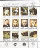 1983 Argentina Antarctic Research: Birds, Penguins, Marine Mammals, Explorers Minisheet (** / MNH / UMM) - Fauna Antartica