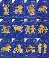 SERIE COMPLETA 12 TARJETAS DE POLONIA DE HOROSCOPOS (ZODIACO) - Zodiaco